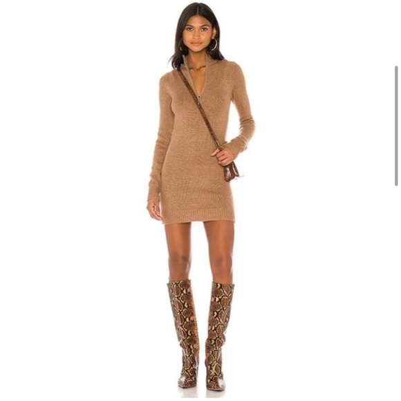 Lovers + Friends Dresses & Skirts - Lovers & Friends Anthea Sweater Dress in Camel